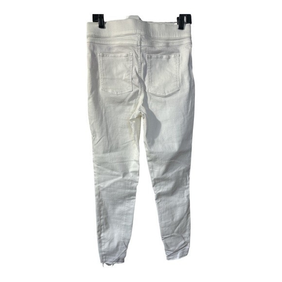 NWT Spanx Distressed Skinny Jeans Size M White - Picture 3 of 8